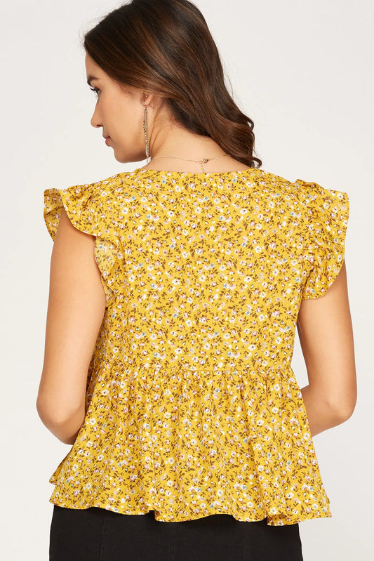 Yellow Short Sleeve top