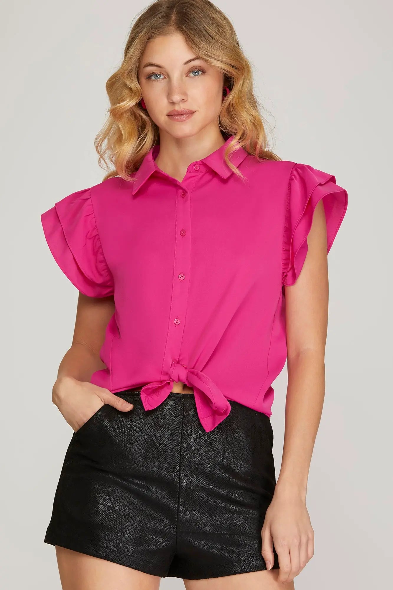 Button Down Woven Top