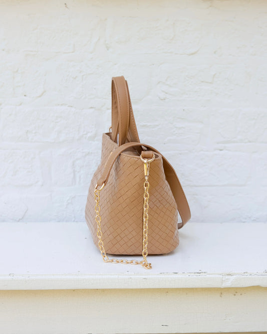 Mini Tote Woven Tan