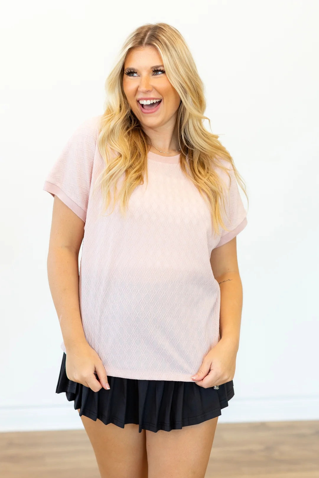 Pink Crew Neck Top