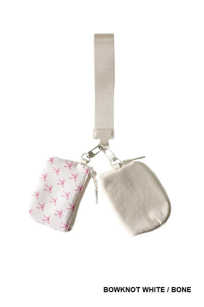 Dual pouch wristlet