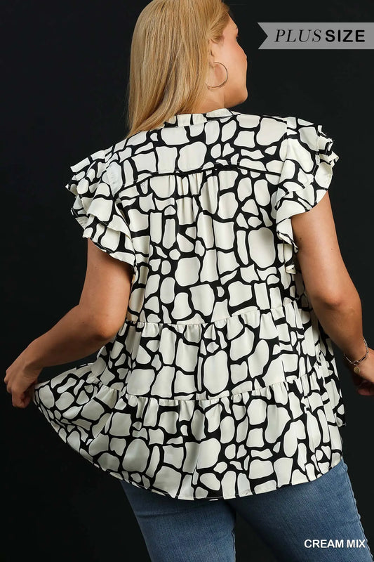 Two Tone Baby Doll Top