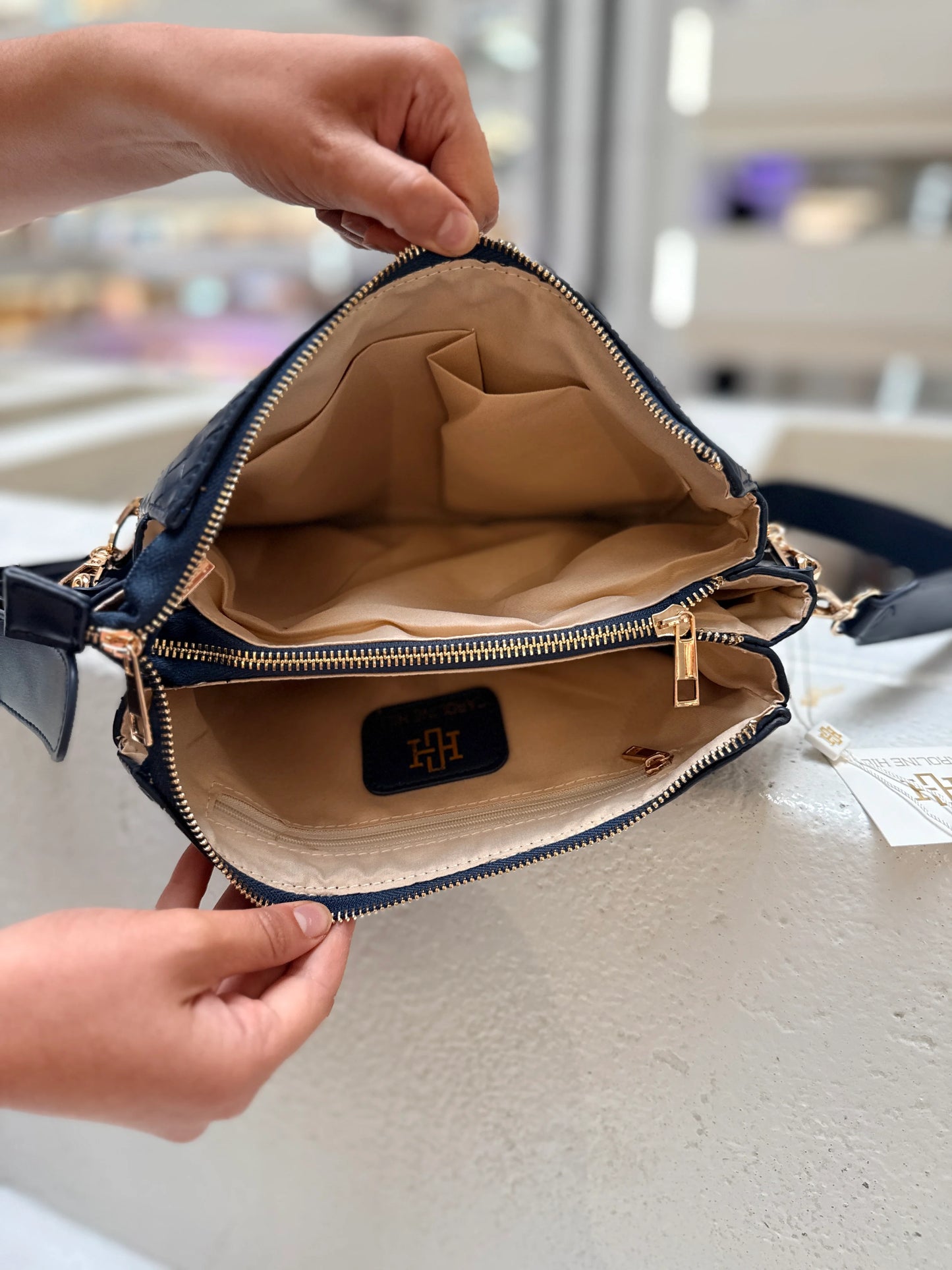 Crossbody Woven Navy