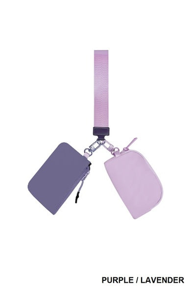 Dual pouch wristlet