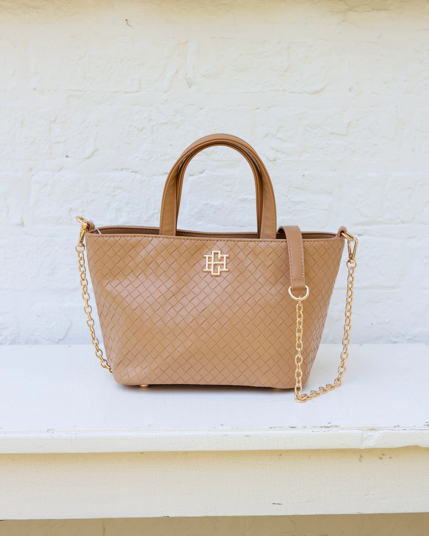 Mini Tote Woven Tan