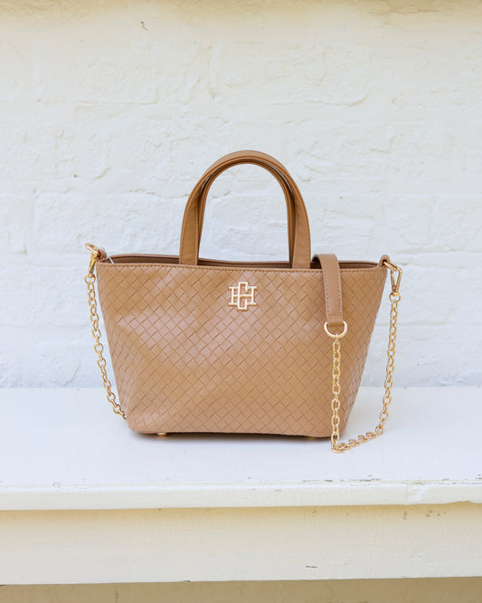 Mini Tote Woven Tan