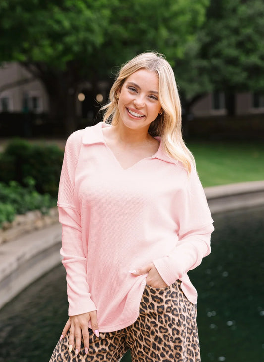 Waffle Knit Top