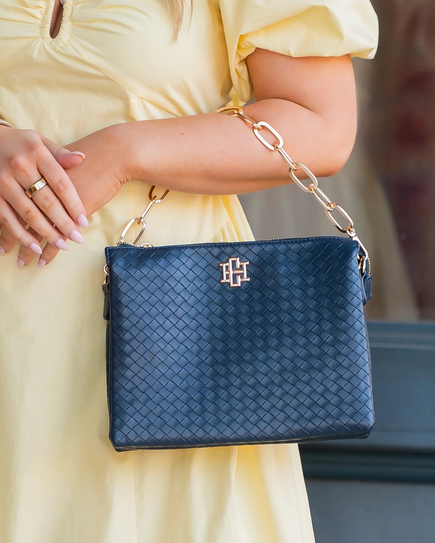 Crossbody Woven Navy