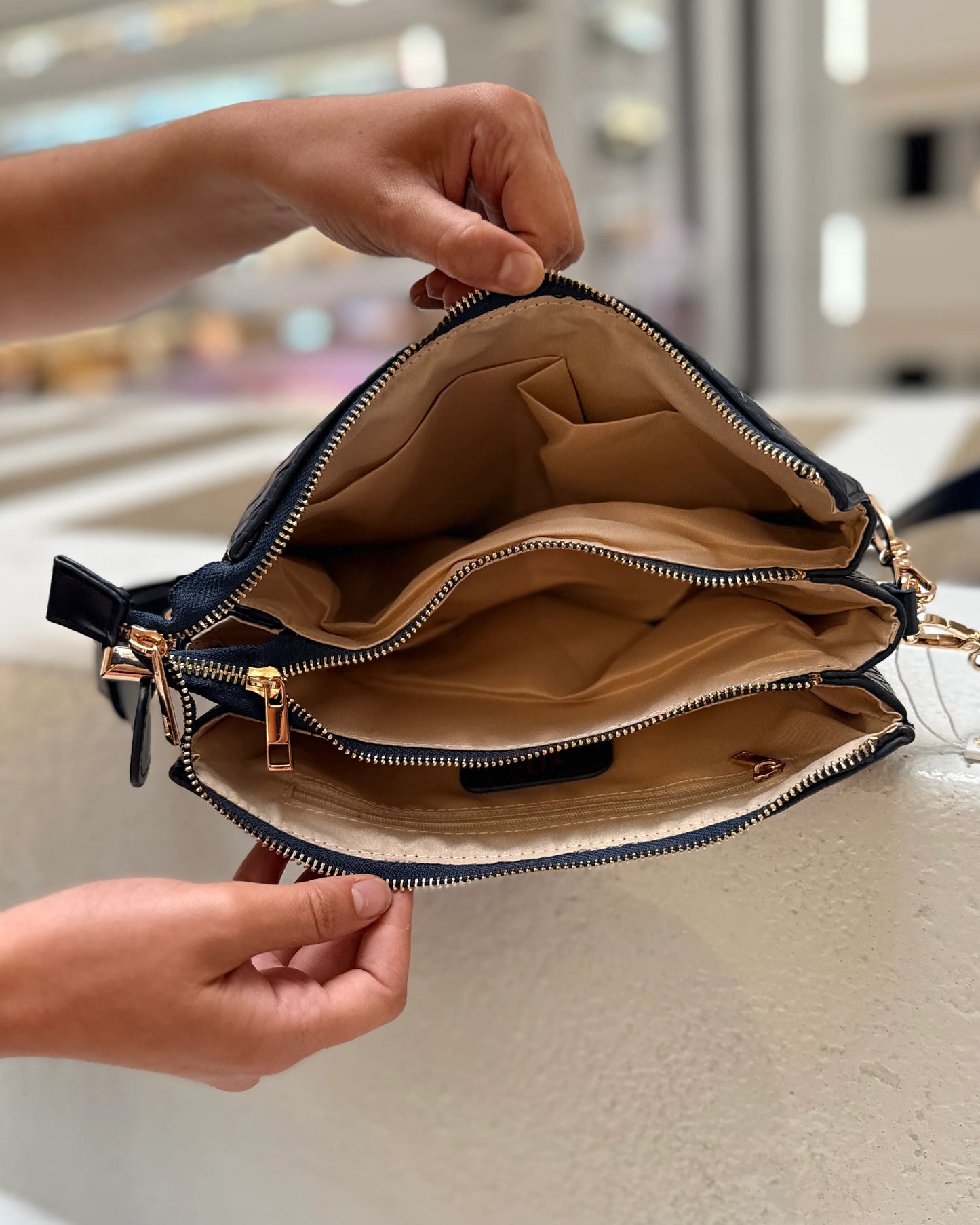 Crossbody Woven Navy