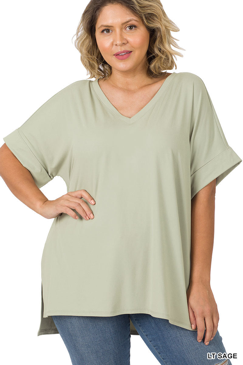 Zenana Sage Curvy Top