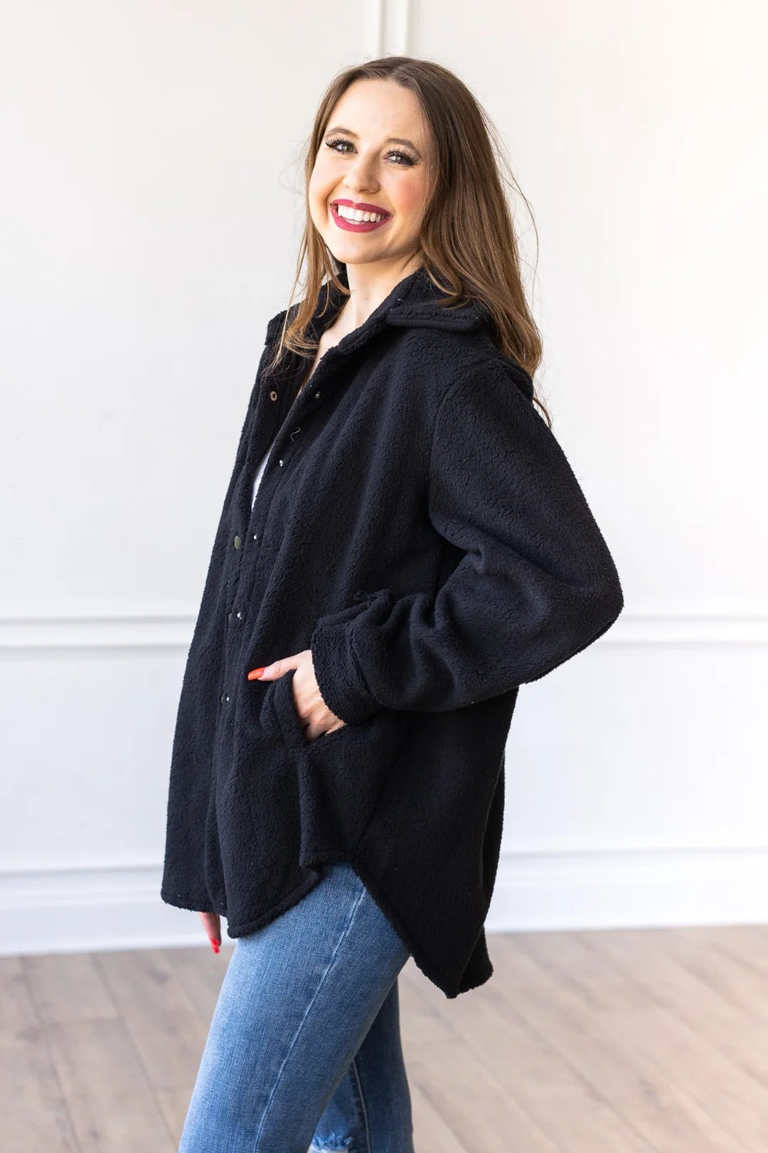 Black Snap Button Jacket