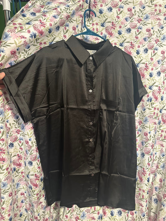 Black button down