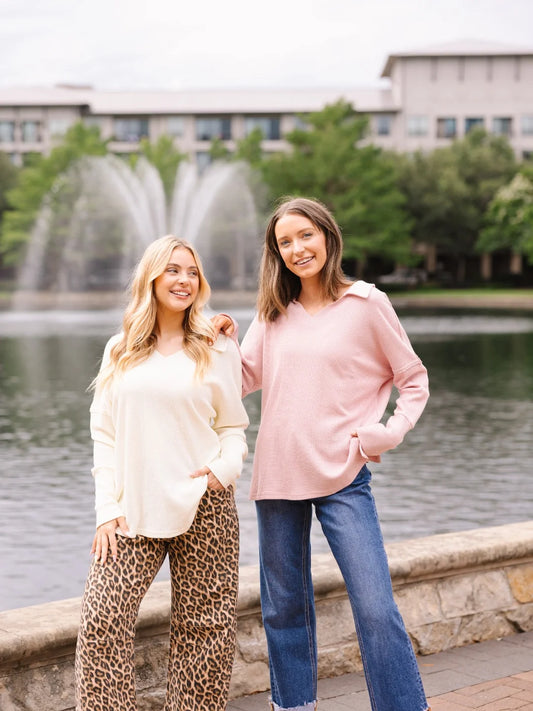 Waffle Knit Top