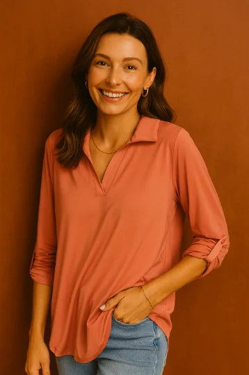 V-Neck Half Sleeve Top