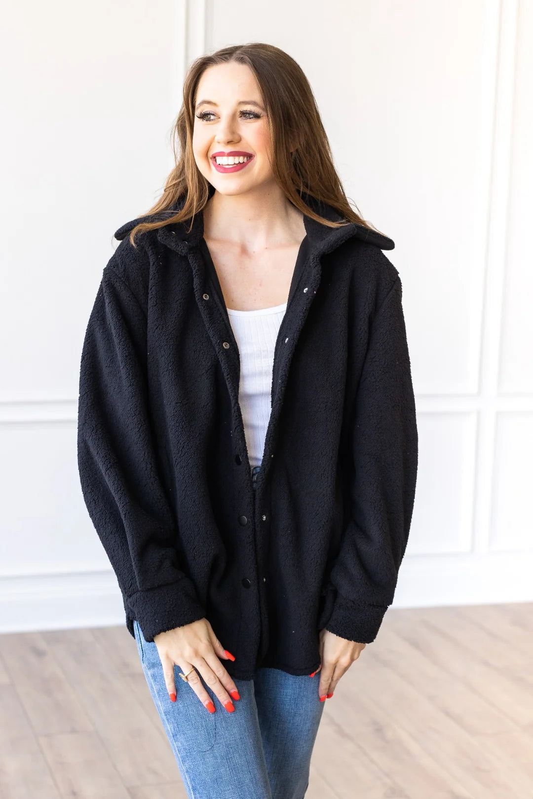 Black Snap Button Jacket