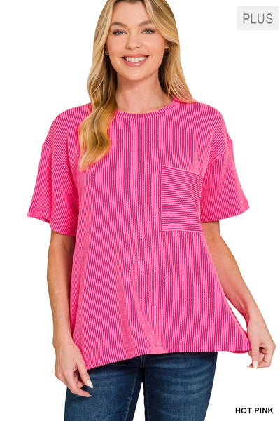 Hot Pink ribbed top