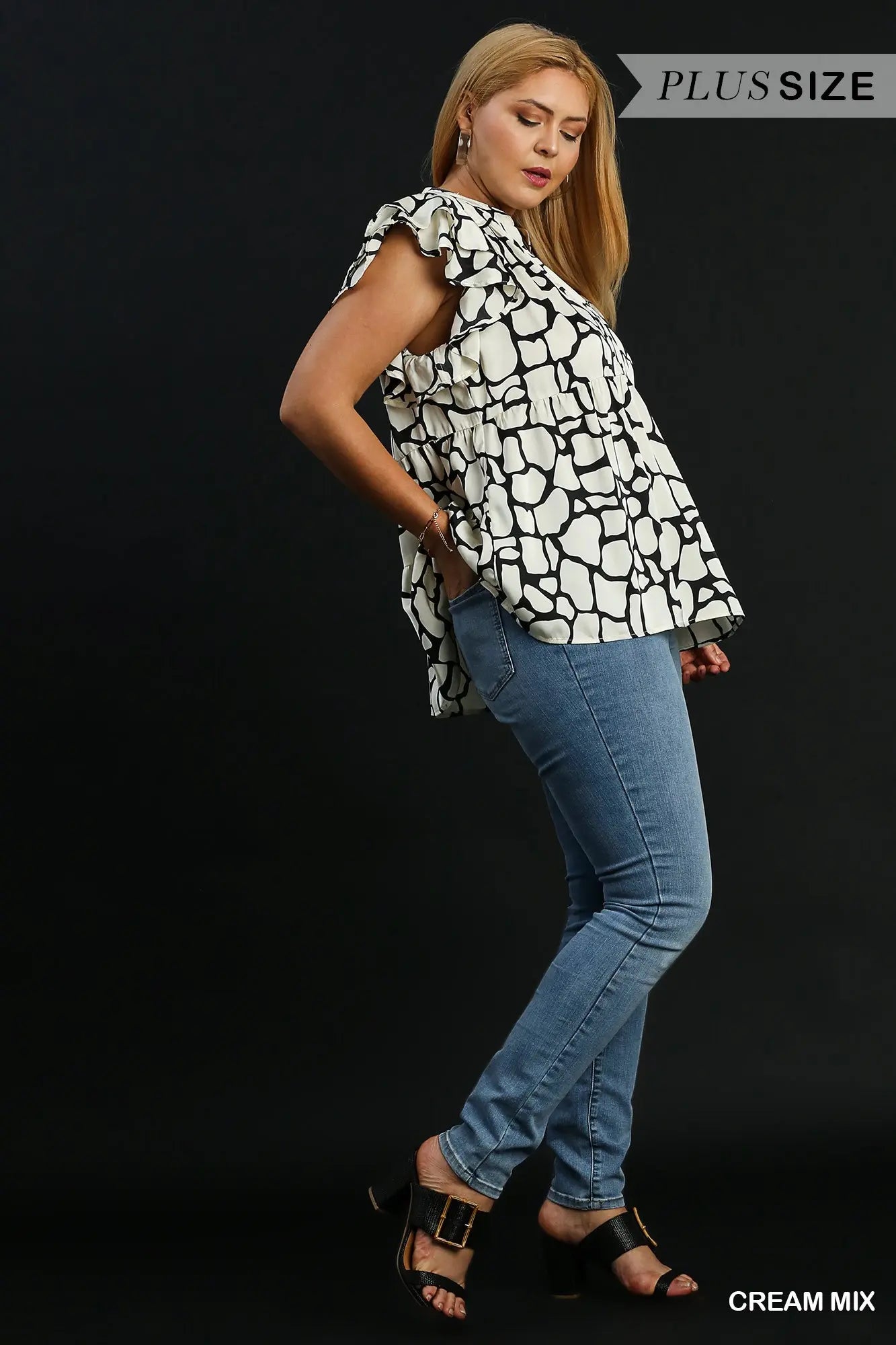 Two Tone Baby Doll Top