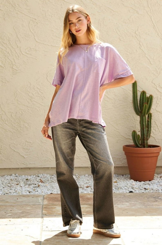 Relaxed Fit Lilac Top