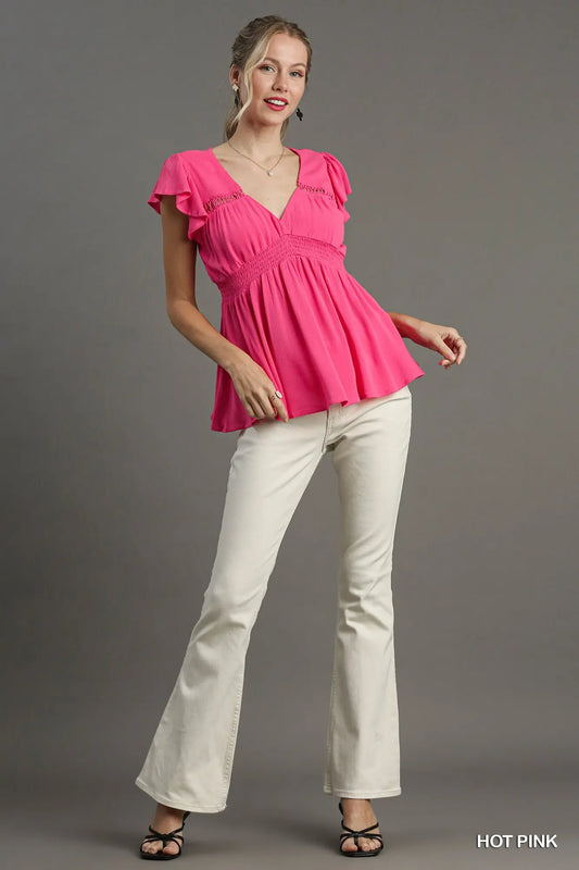 Holly Top in Hot Pink