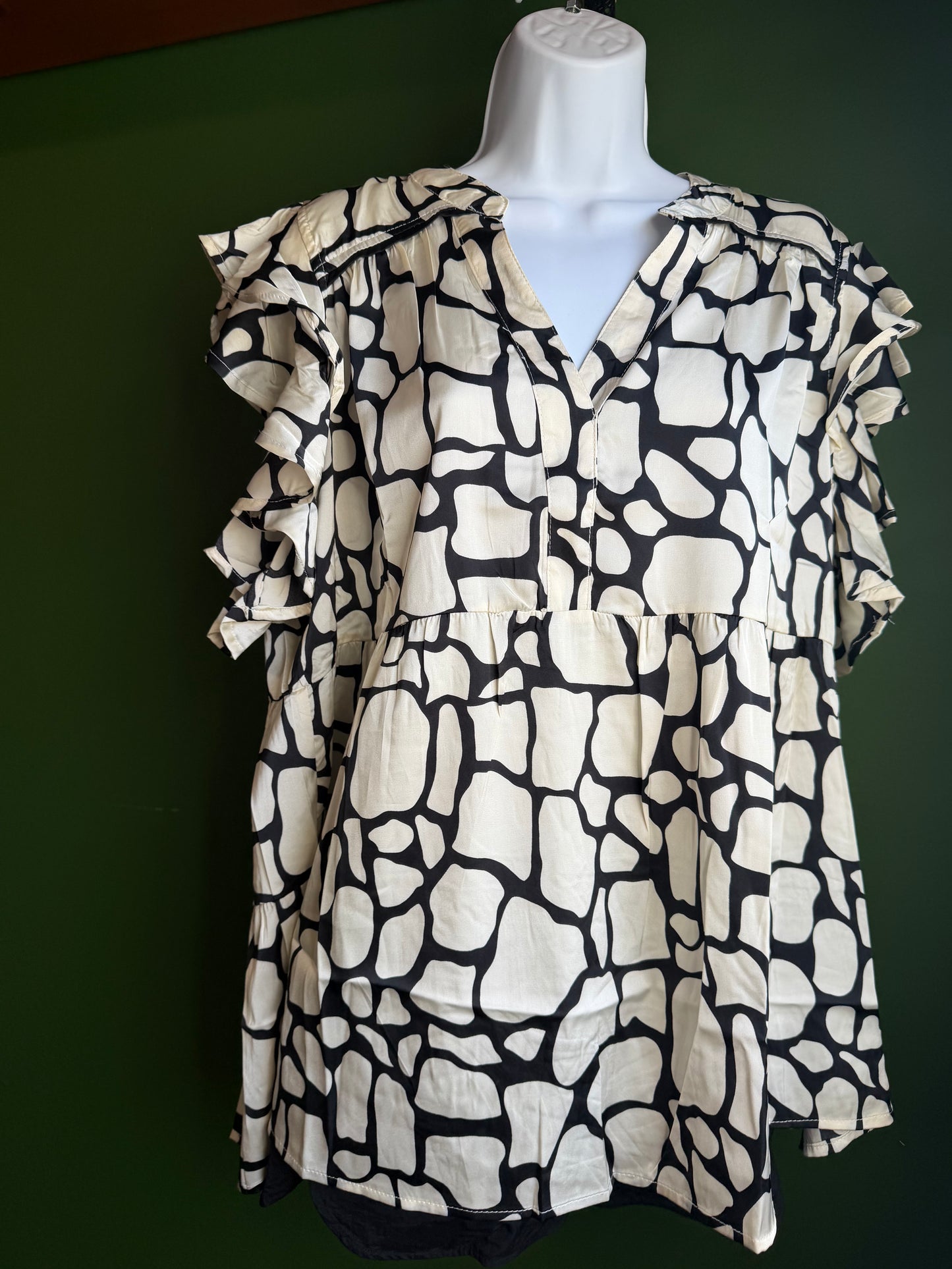 Two Tone Baby Doll Top