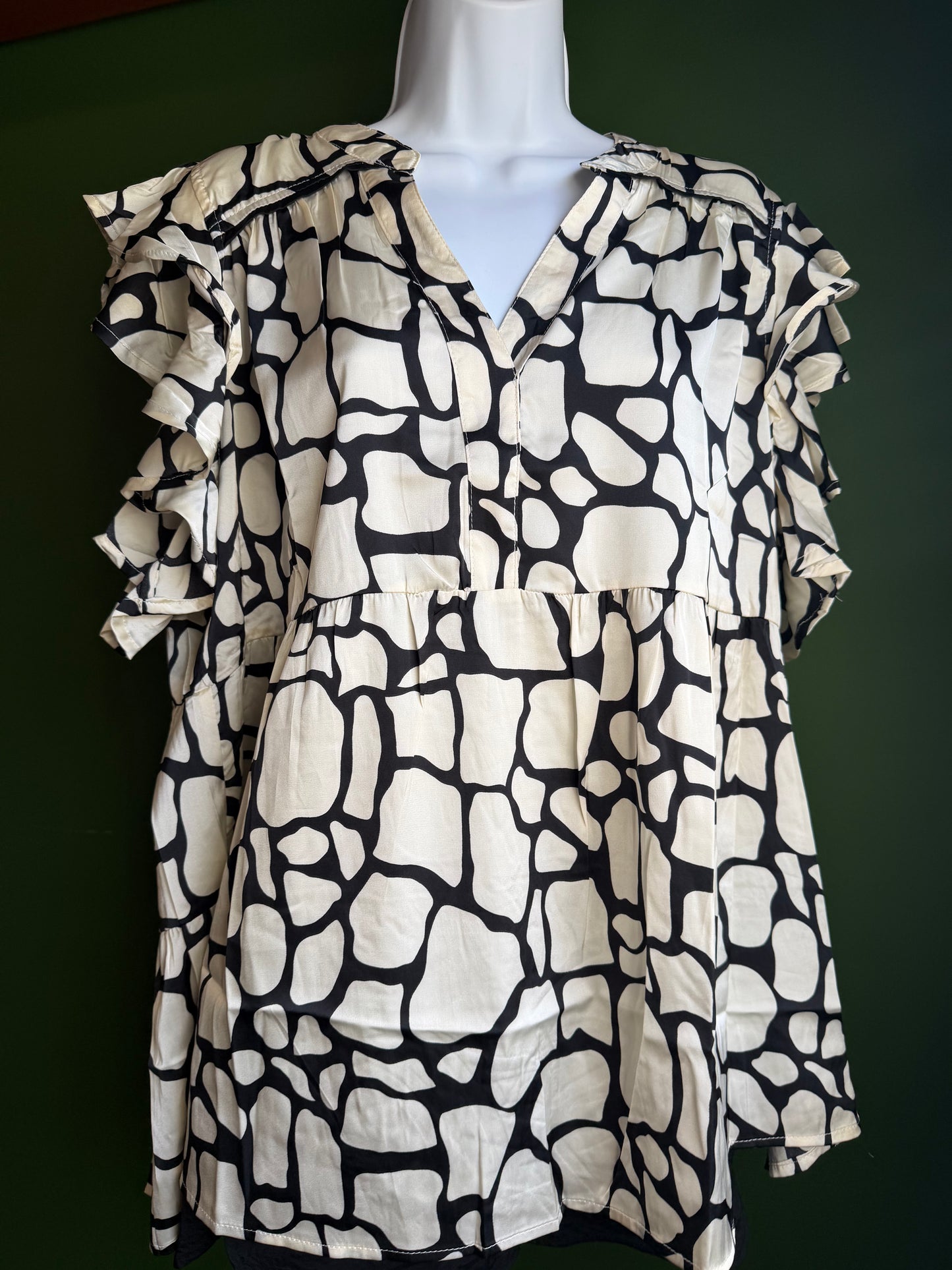 Two Tone Baby Doll Top